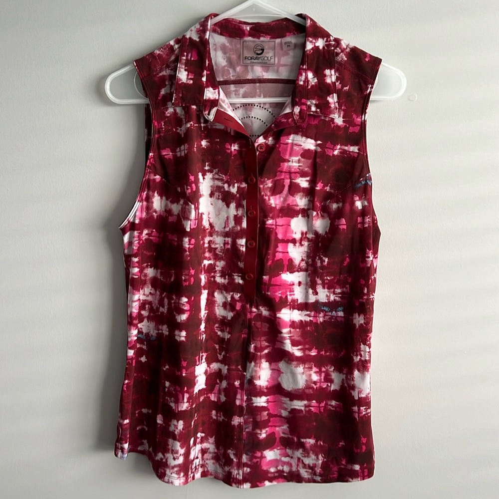 Multi-Colored Foray Sleeveless Polo